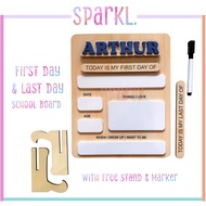 SparkL First Day and Last Day School Writing Board with Custom Name Personalized Wooden Letters
