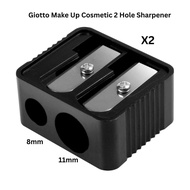 Giotto Make Up Double / 2 Hole Sharpener For Pencils 8 mm to 11 mm in Diameter I Made in Germany
