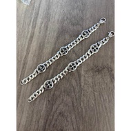 Bracelet Bracelet 925 Silver Cross Flower Boy Army Flower Style Cuban Bracelet 0142