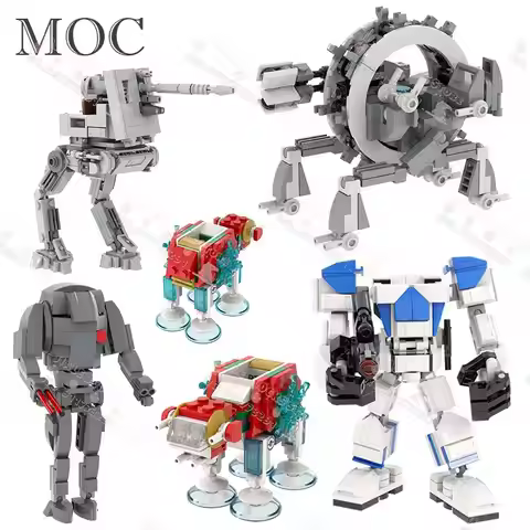 Creative Movie Series Interstellar MOC Building Blocks DIY Sci-Fi Mecha Droid Decoration Model Assem