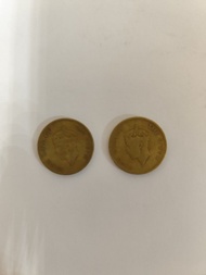 香港 1948年及1949年一毫硬幣兩个