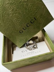 Gucci 珍珠母貝戒指 小雛菊 復古 925純銀