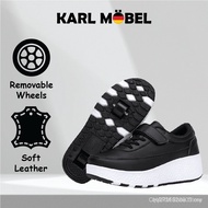 【 100% high quality】boy wheel shoes roller sneakers shoes cheap shoes Ada wheel kick roller skates s