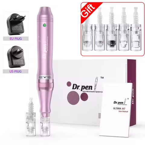 Dr Pen M7 Micro Needle Pen with 5 Cartridges Nano Skin Care Kit Skin Pen 0.25mm Needle Pen Skin Reju