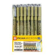 櫻花 PIGMA筆格邁0.5代用針筆-彩色8支入