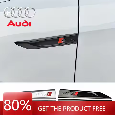 2026 Hot Interior Stickers 1Pair Audi Sline Side Label Decorative Sticker A3 A4 B8 8P A6 C7 A5 Q5 B7