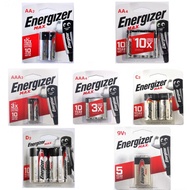Energizer Max Battery AA {2/4} / AAA {2/4} / C {2} / D {2} / 9V {1}