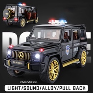 Mô Hình Xe Cảnh Sát Mercedes Benz G63 Tỉ Lệ 1: 24 Bằng Hợp Kim Có Đèn Và Nhạc