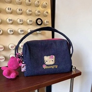Hello Kitty Original Female Bag Blue Denim Handbag Handbag Female Bag Small Bag