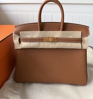 Hermès Birkin 25金棕色金扣
