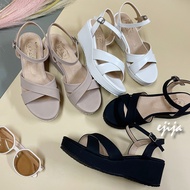 +Zero Size 36/37 Platform Sandals Wedge Cross Fish Mouth Heightening Deed Sandal