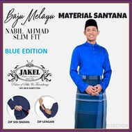 [BLUE SET] Baju Melayu Nabil Ahmad by JAKEL Baju Melayu Raya Cekak Musang Slim Fit