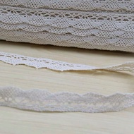 Renda Rajut full katun Lebar 1.5 cm isi 10 yard per roll cocok untuk kombinasi gamis mukenah daster 