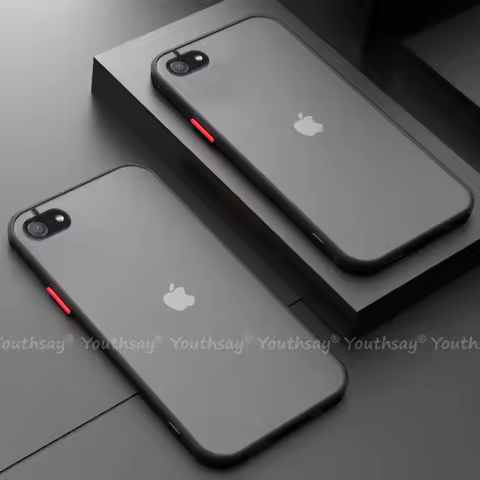 For iPhone SE 2022 Case for iPhone SE 3 2022 2020 8 7 Plus Cover Silicone Matte Rubber Translucent C