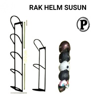 GANTUNGAN Helmet Rack, Helmet Hook, Iron Wall, 5 Tiers, 4 Tiers, 3 Tiers, Strong, Premium