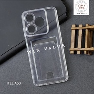 Itel A50 Clear Card Case Card Slot Case Itel A50