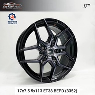 【Installation Available】3352 AD ORIGINAL AEDEE 17 INCH 17X7.5 5X113 ET38 BEPD READY STOCK SPORT RIM