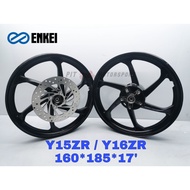 Sport Rim Yamaha Y15ZR Y16ZR 160/185/17' Enkei Original Black Y15 Ysuku Y16 Disc Wheels Bunga Rawang / Motor Accessories