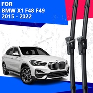 Front Wiper for BMW X1 F48 F49 2015 - 2022 High Carbon Steel Silicone Coated Wiper Blades Car Wiper 