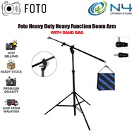 Foto 2 In 1 Light Stand And Boom Stand Heavy Boom Stand with sand bag