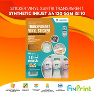 Xantri Vinyl White Synthetic Transparent Sticker Paper Glossy/ Matte InkJet A4 170gsm 120gsm Content