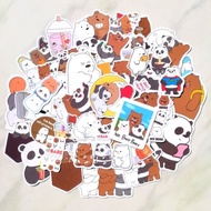 50 PCS| WE BARE BEARS CARTOON STICKERS LAPTOP LUGGAGE WATER RESISTANT