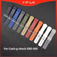 YIFILM Waterproof Resin Watch Strap For Casio G-shock GBD-800 GBA-800 GMA-B800 810 GBD-800 GA-800 Replacement Watchband