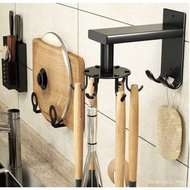 【MY Local Send】Kitchen Rotating Hook Wall-Mounted 8 claws rack  kitchenware storage rack spatula spo