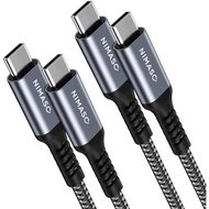 [2m+2m PD Compatible 60W Fast Charging] NIMASO USB C/Type C to Type C Cable Compatible with Type-c m