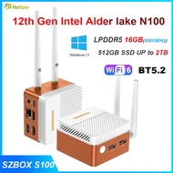 SZBOX S100 12th Gen Intel Alder lake N100 Mini PC Windows 11 DDR5 16GB 512GB Pocket Mini PC