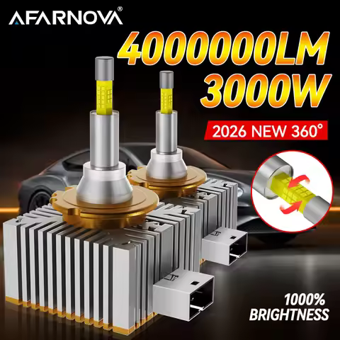 2Pcs LED Headlight Bulbs D1S D3S D4S D2S D1R D3R D4R D2R 360° CSP Chips 9288 Canbus Error 1:1 Size f