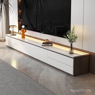 Solid Wood Small Apartment Steel Storage Coffee Table Long Polar Stone TV Cabinet Luxury Household C