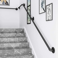 ⭐️【High Quality+In Stock】⭐1pc 1.5//2/3m Handrail For Indoor Stair Black Metal Railing Non-Slip Grab
