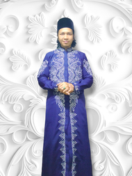 Jubah gamis elbani bordir SHIMAR jubah luaran full bordir depan belakang tangan panjang pria dewasa