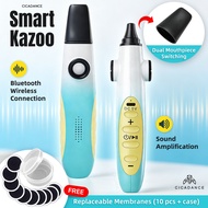 Bluetooth Double Hole Kazoo Professional Playing ABS Kazoo Easy to Use Niche Guitar Ukulele Accompan