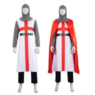Halloween Costume Cos Clothing Crusader Knight Cloak Medieval Halloween Stage Performance COS