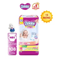 [CHỈ 14-17/8 QT Đơn 899K/1199K]Miếng lót sơ sinh Bobby gói lớn Newborn 1-108 miếng (0-5kg) + Tặng kè