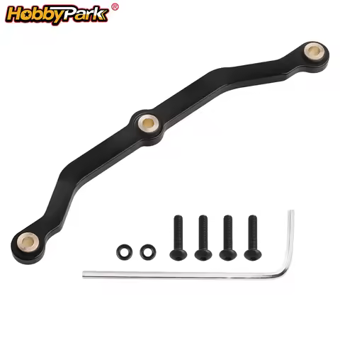 HobbyPark Brass Steering Link Upgrade for 1/18 Scale TRX4M TRX4MT RC Crawler Black