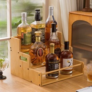 Desktop Shelf Wine Rack Ladder Style Wine Storage Basket Wine Cabinet Commercial Portable Wine Bottl