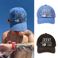 AEAE Embroidered Letter Destruction Washed Distressed Baseball Cap Retro Casual Zhang Cole Same Styl
