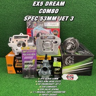COMBO EX5 DREAM BLOCK 53MM JET 3MM HEAD EX5 DREAM 23 27 CRANKSHAFT CARBURETOR RX100 CAMSHAFT VALVE S