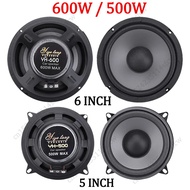 ♣2/1PCS 5/6 Inch Car Speakers 500W 600W 2-Way Universal Automotive Audio Music Stereo Subwoofer ☫⋌