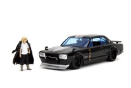 Tokyo Revengers 1:24 1971 Nissan Skyline GT-R Die-Cast Car & 2.75" Mikey Figure, Toys for Kids and A