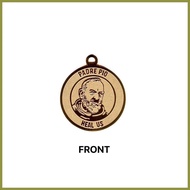 ◳ ◈ ❁ Blessed Saint Padre Pio Necklace Healing Medallion (Original PVD 18k Italy Gold Vacuum Plated
