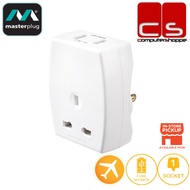 Masterplug USB (2.1A) Euro Travel Adapter with USB Charger - TAUSBEUR2