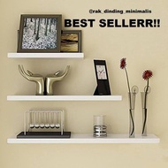 rak dinding (1set) shelf decosheet - Putih