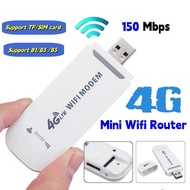 4G LTE Wireless Portable Wifi 4G LTE Modem 4G LTE Unlimited WiFi 4G Mini Wifi Router 4G 150Mbps Portable Modem Router 4G Wifi Router Mobile Hotspot Wireless Broadband USB WiFi Dongle Support B1/B3/B5 Support TF/SIM card Plug and Play 4G无线随身wifi