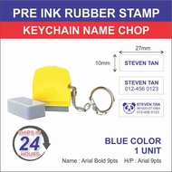 Mini Stamp Chop / Pre Ink Rubber Stamp / Self Ink Rubber Stamp / KeyChain Name Chop / MCO Name Stamp