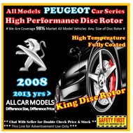 PEUGEOT 2008 Disc Rotor High Temperature Performance Drilled or Slotted Fully UV Coated