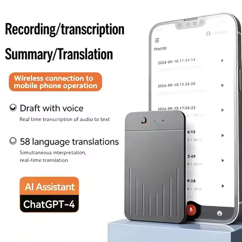 8-128GB AI Intelligent Voice Recorder ChatGPT-4 Audio App Phone Call Record Transcribe Summarize Voi